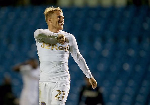 Samu Saiz celebrates scoring in the Carabao Cup